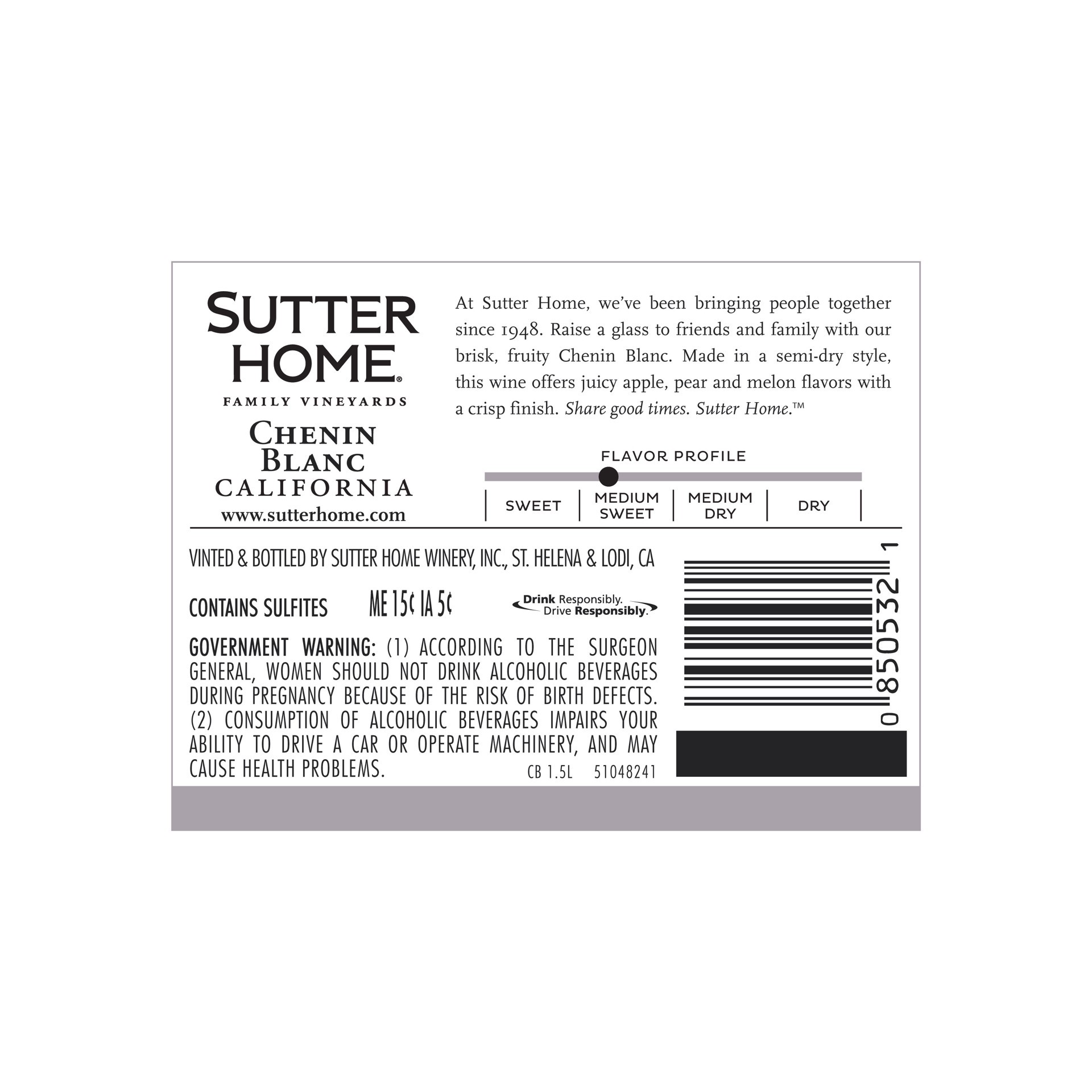 slide 2 of 4, Sutter Home California Chenin Blanc 1.5 lt, 1.5 liter