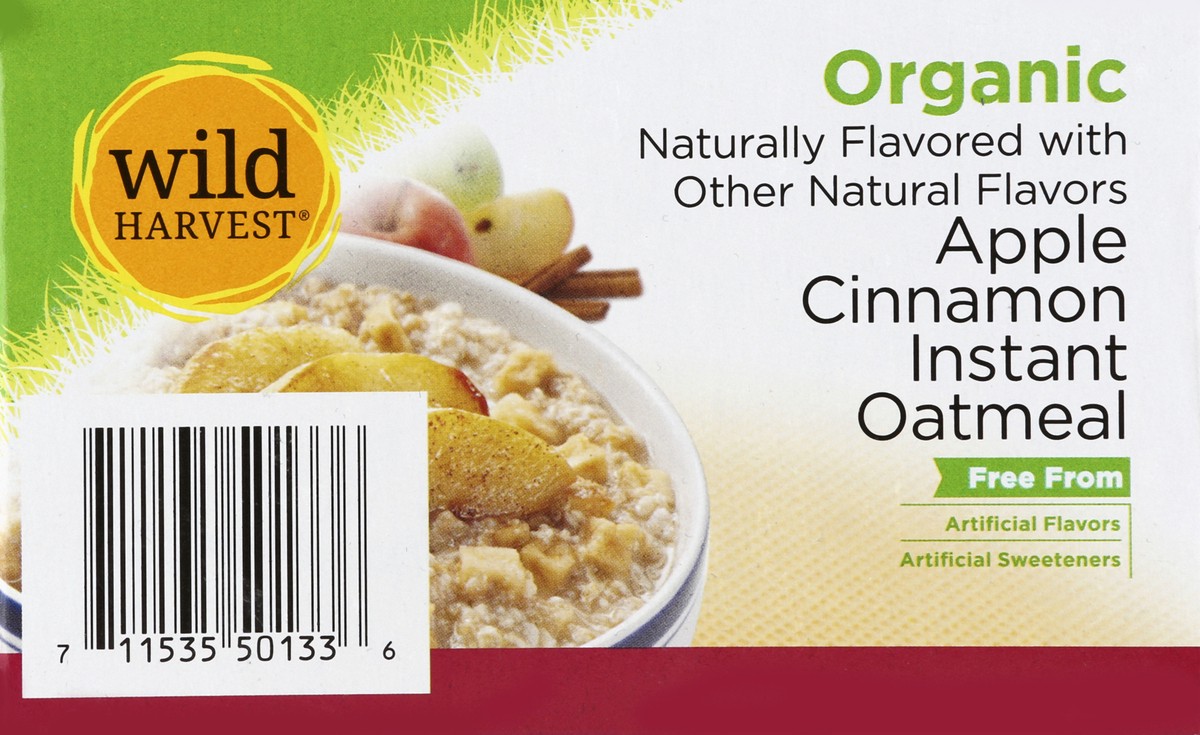 slide 7 of 9, Wild Harvest Apple Cinnamon Orgc Instant Oatmeal, 11.29 oz