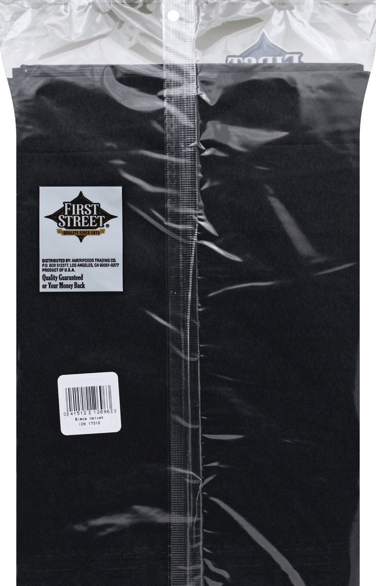 slide 6 of 6, First Street Black Velvet Tablecover 54X108, 1 ct