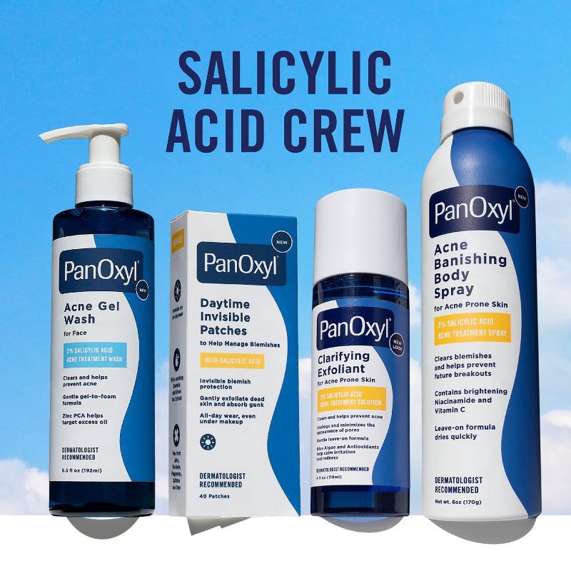 slide 8 of 9, PanOxyl Acne Gel Wash 2% Salicylic Acid 6.5oz Bottle, 6.5 oz