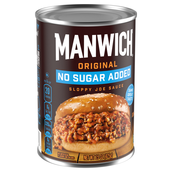 slide 1 of 1, Manwich No Sugar Added, 15 oz