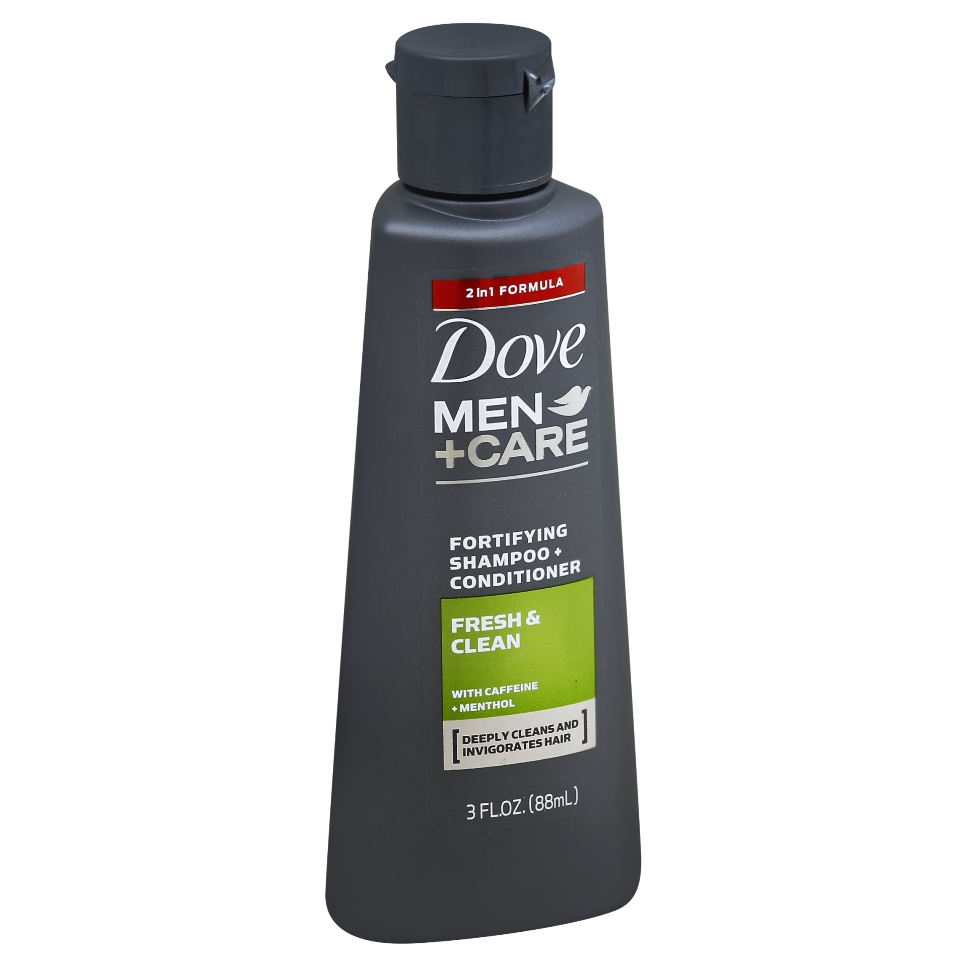 slide 1 of 3, Dove Men+Care Fresh and Clean 2 in 1 Shampoo, 3 fl oz