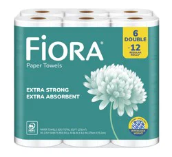 Fiora 2-Ply Extra Strong Extra Absorbent Double Rolls Paper Towels