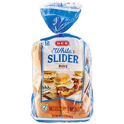 slide 1 of 1, H-E-B Select Ingredients WhiteSlider Buns, 12 ct