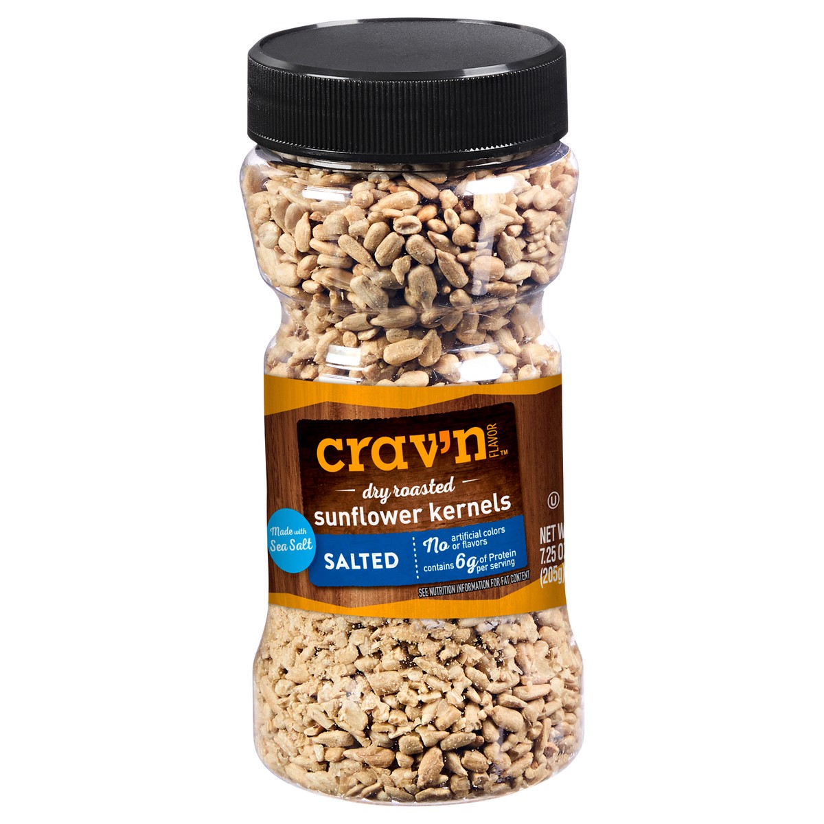 slide 4 of 4, Crav'n Flavor Dry Roasted Salted Sunflower Kernels 7.25 oz, 