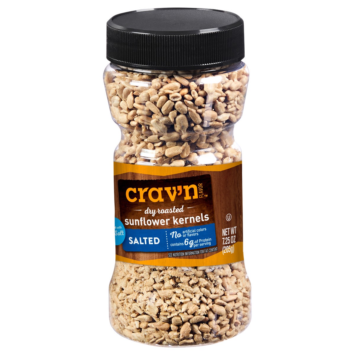 slide 2 of 4, Crav'n Flavor Dry Roasted Salted Sunflower Kernels 7.25 oz, 