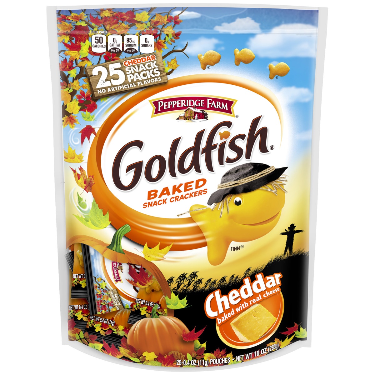 slide 1 of 1, Goldfish Cheddar Baked Snack Crackers, 10 ct