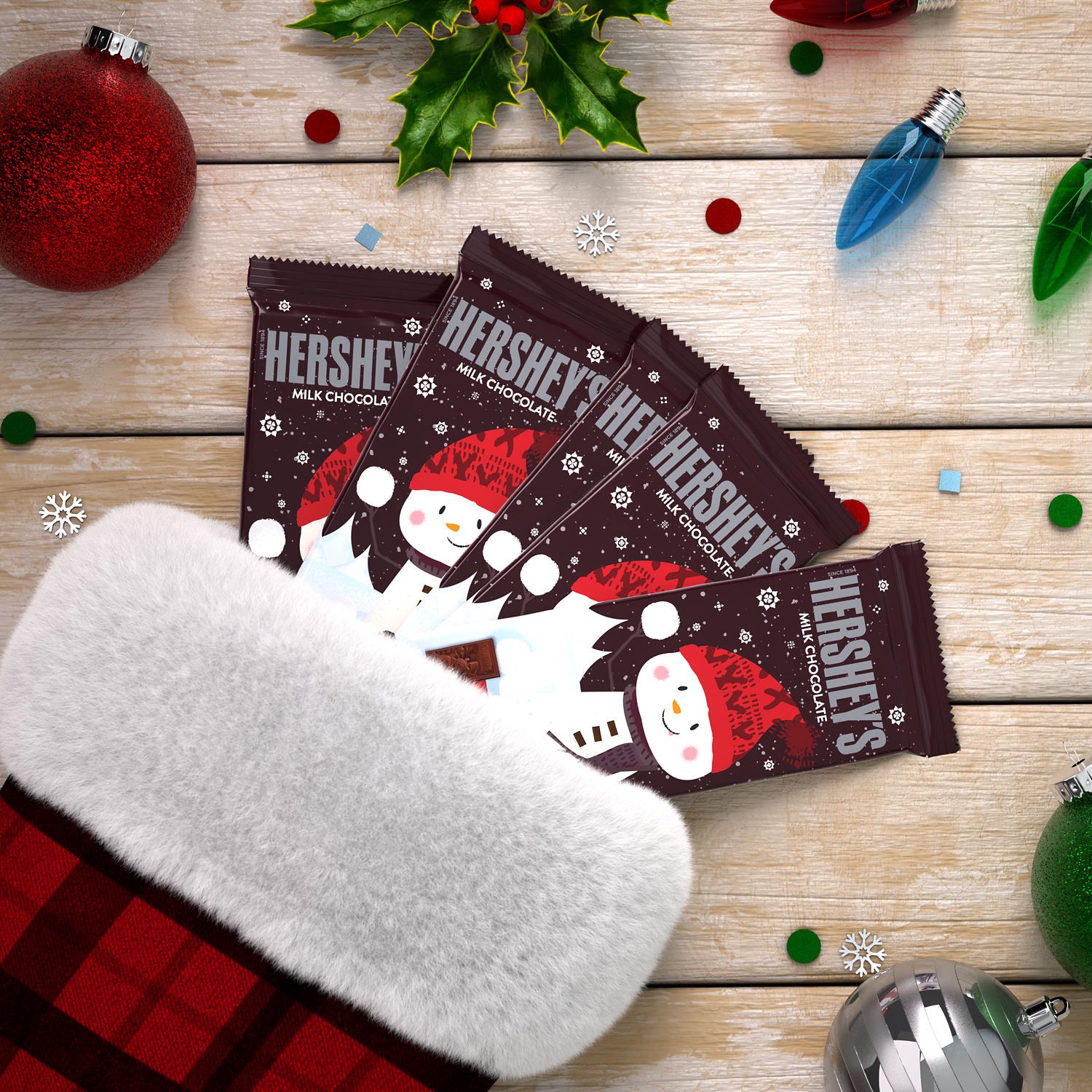 slide 3 of 5, Hershey's Special Holiday Design Milk Chocolate Candy, Christmas, 3.5 oz, Bar, 3.5 oz