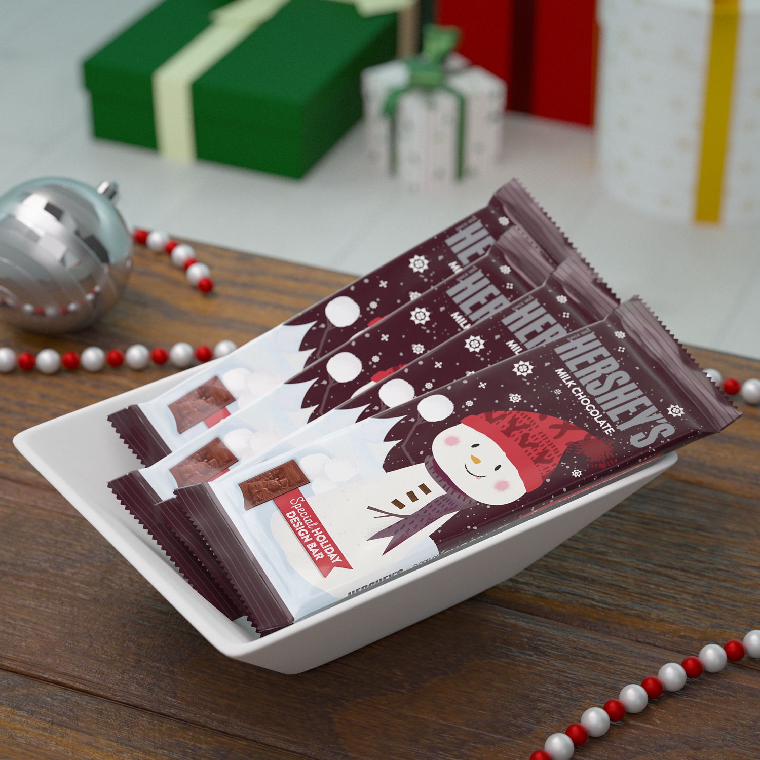 slide 4 of 5, Hershey's Special Holiday Design Milk Chocolate Candy, Christmas, 3.5 oz, Bar, 3.5 oz