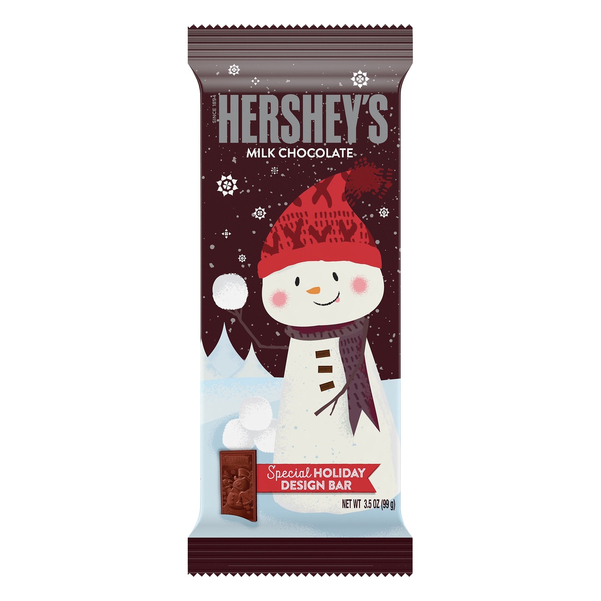 slide 1 of 5, Hershey's Holiday Milk Chocolate Snowman, 3.5 oz