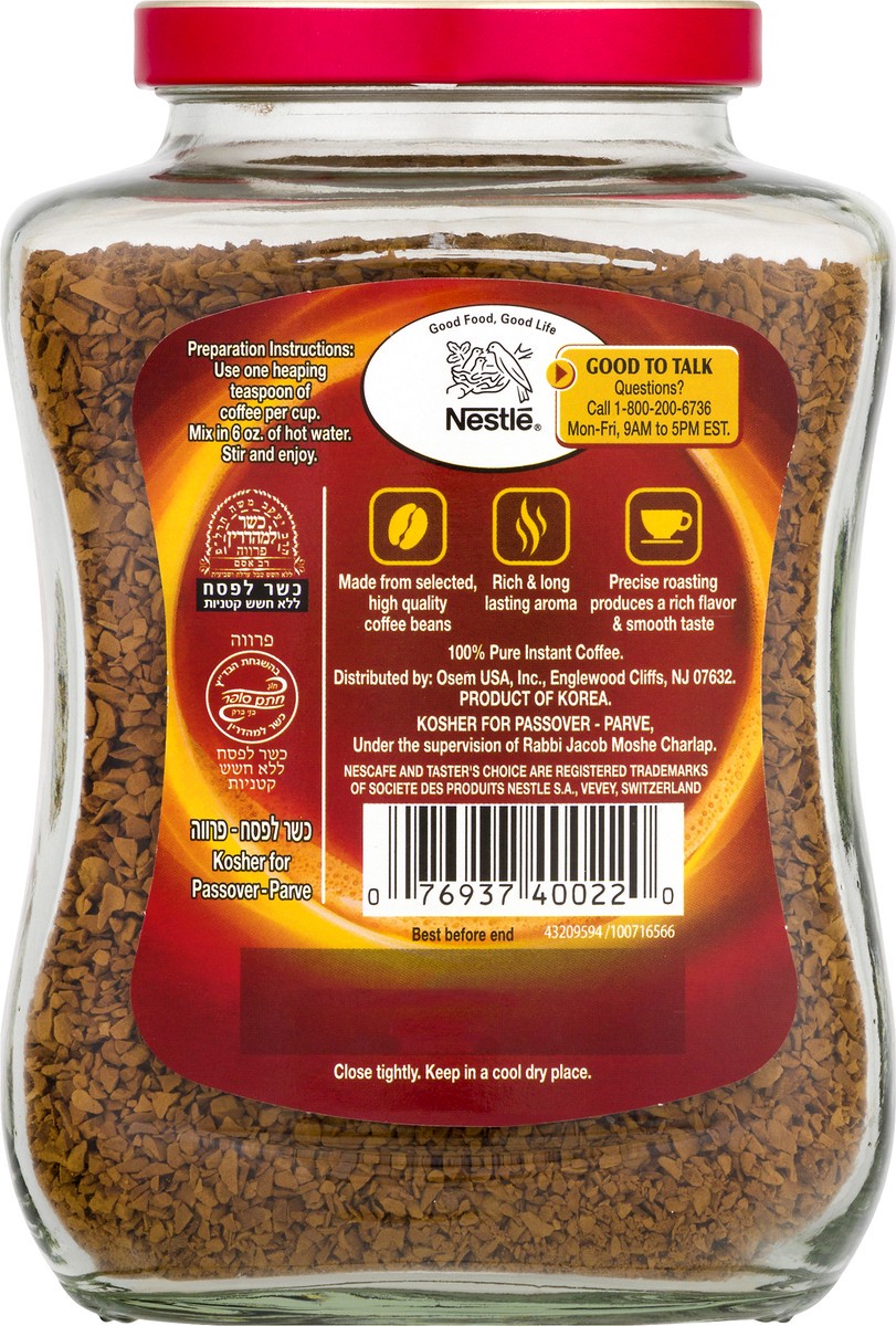 slide 4 of 9, Nescafé Taster's Choice Freeze Dried Instant Coffee - 7 oz, 7 oz