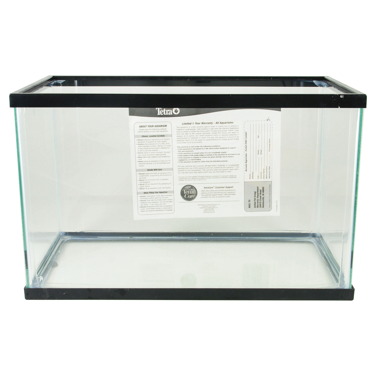 slide 2 of 2, Tetra Glass Aquarium with Black Trim, 5.5 gal