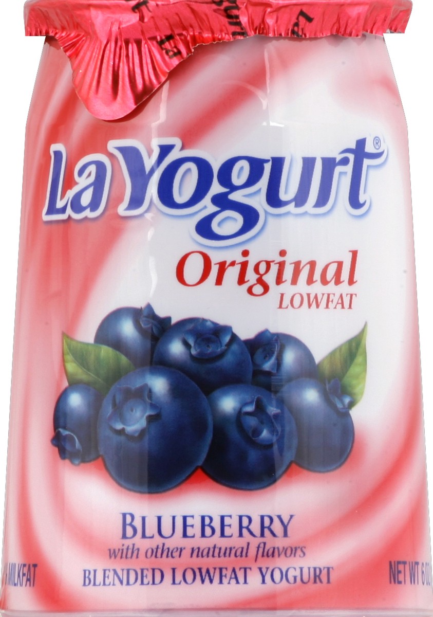 slide 2 of 2, La Yogurt Yogurt, Lowfat, Blended, Blueberry, 6 oz