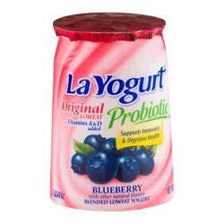 La Yogurt Yogurt, Lowfat, Blended, Blueberry