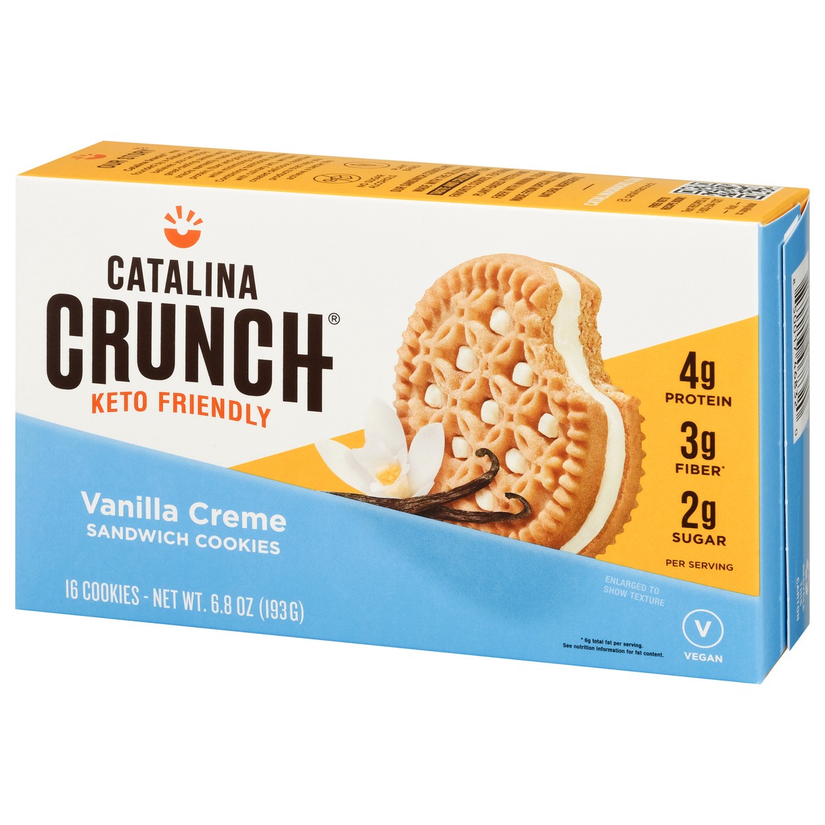 slide 14 of 15, Catalina Crunch Vanilla Creme Keto Sandwich Cookies, 6.8 oz, 16 ct