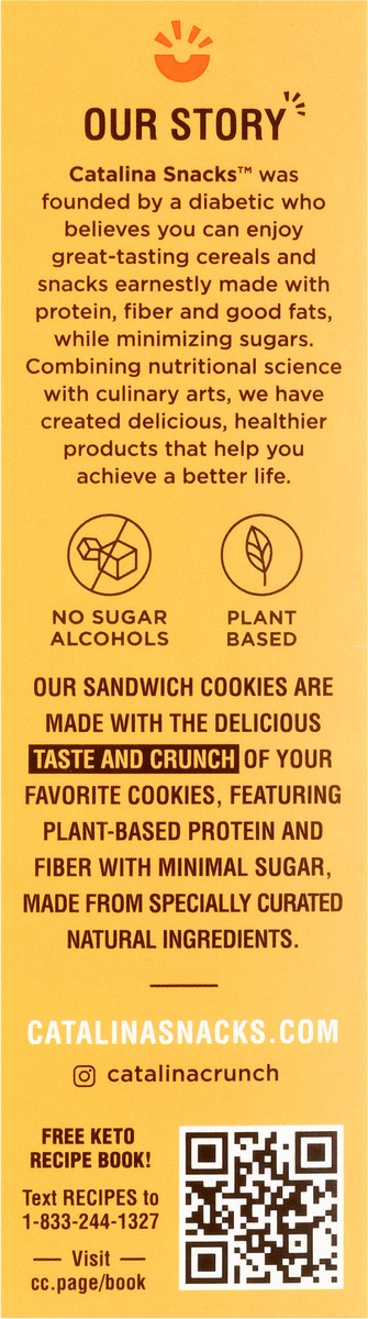 slide 10 of 15, Catalina Crunch Vanilla Creme Keto Sandwich Cookies, 6.8 oz, 16 ct