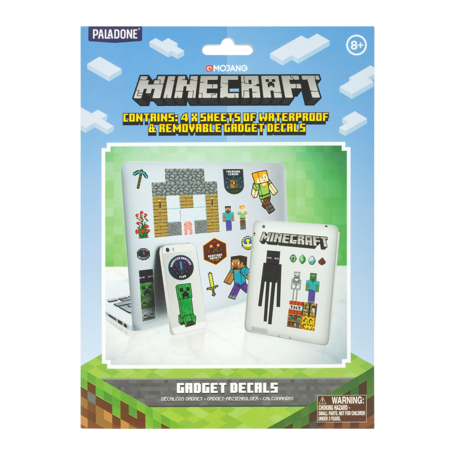 slide 1 of 3, PALADONE Minecraft Gadget Decals, 1 ct