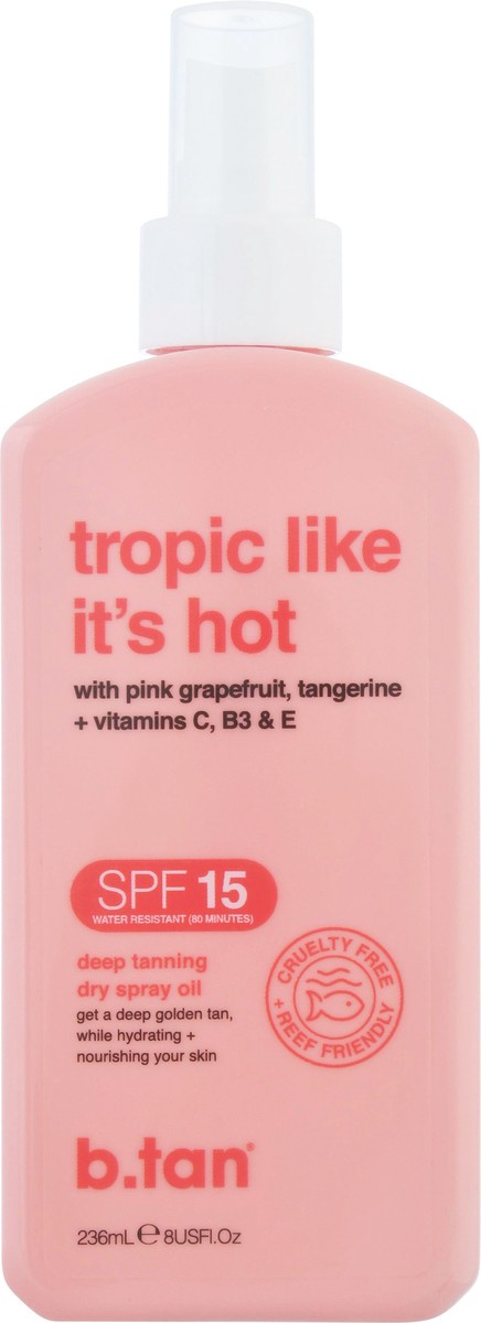 slide 6 of 13, b.tan B.Tan SPF 15 Deep Tanning Dry Spray Oil 8 fl oz, 8 fl oz