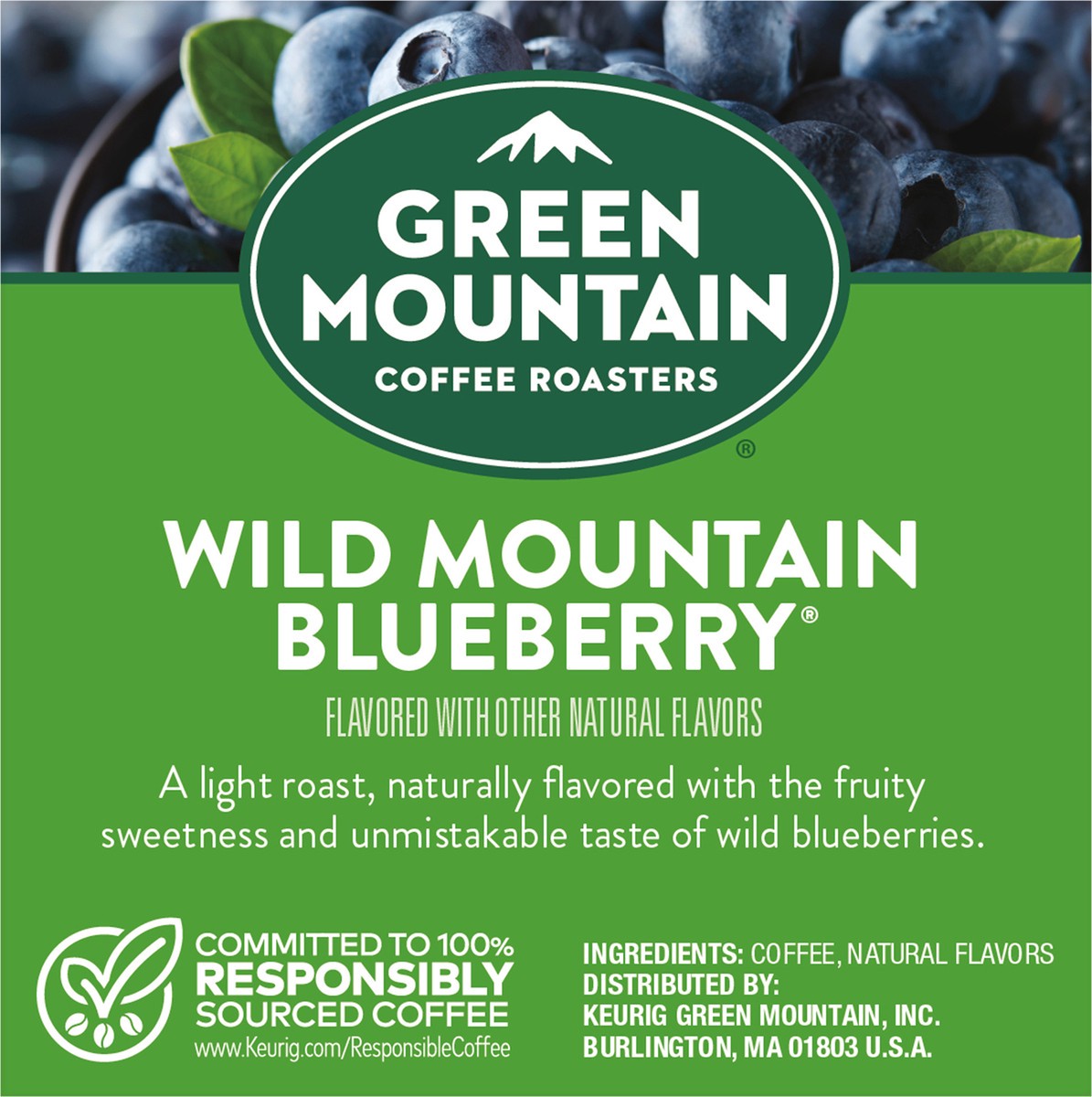 slide 6 of 7, Green Mountain Coffee Roasters Wild Mountain Blueberry Keurig Single-Serve K-Cup pods, Light Roast Coffee, 12 Count, 12 ct