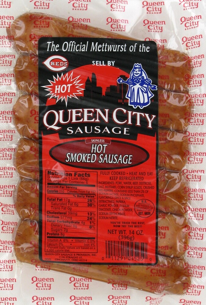 slide 1 of 1, Queen City Sausage Hot Souse, per lb