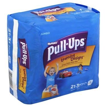 slide 1 of 1, Huggies Pull-Ups 2T-3T Boys Training Pants, 25 ct