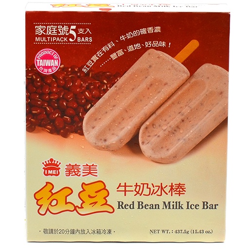 slide 1 of 1, I Mei Red Bean Milk Ice Bar, 437.5 gram