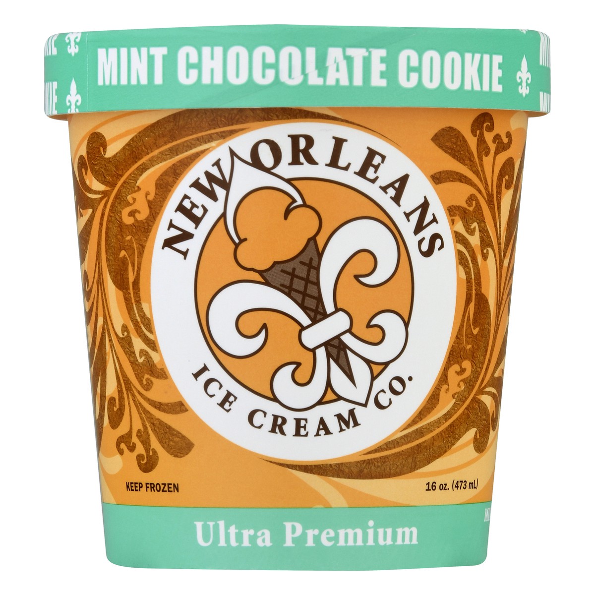 slide 1 of 10, New Orleans Ice Cream Co. Ultra Premium Mint Chocolate Cookie Ice Cream 16.0 oz, 16 oz