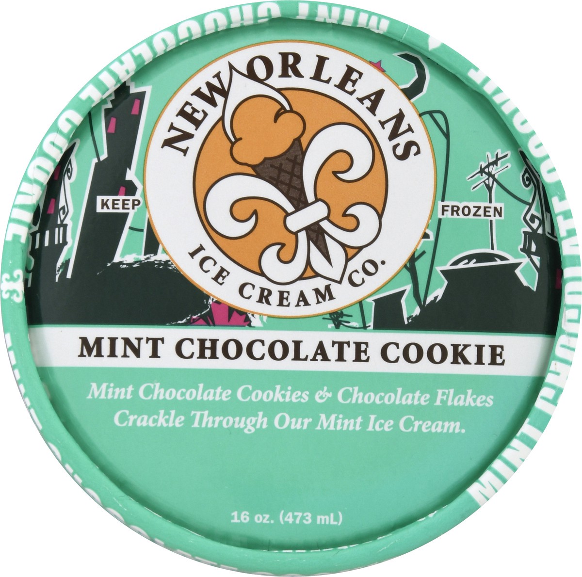 slide 5 of 10, New Orleans Ice Cream Co. Ultra Premium Mint Chocolate Cookie Ice Cream 16.0 oz, 16 oz