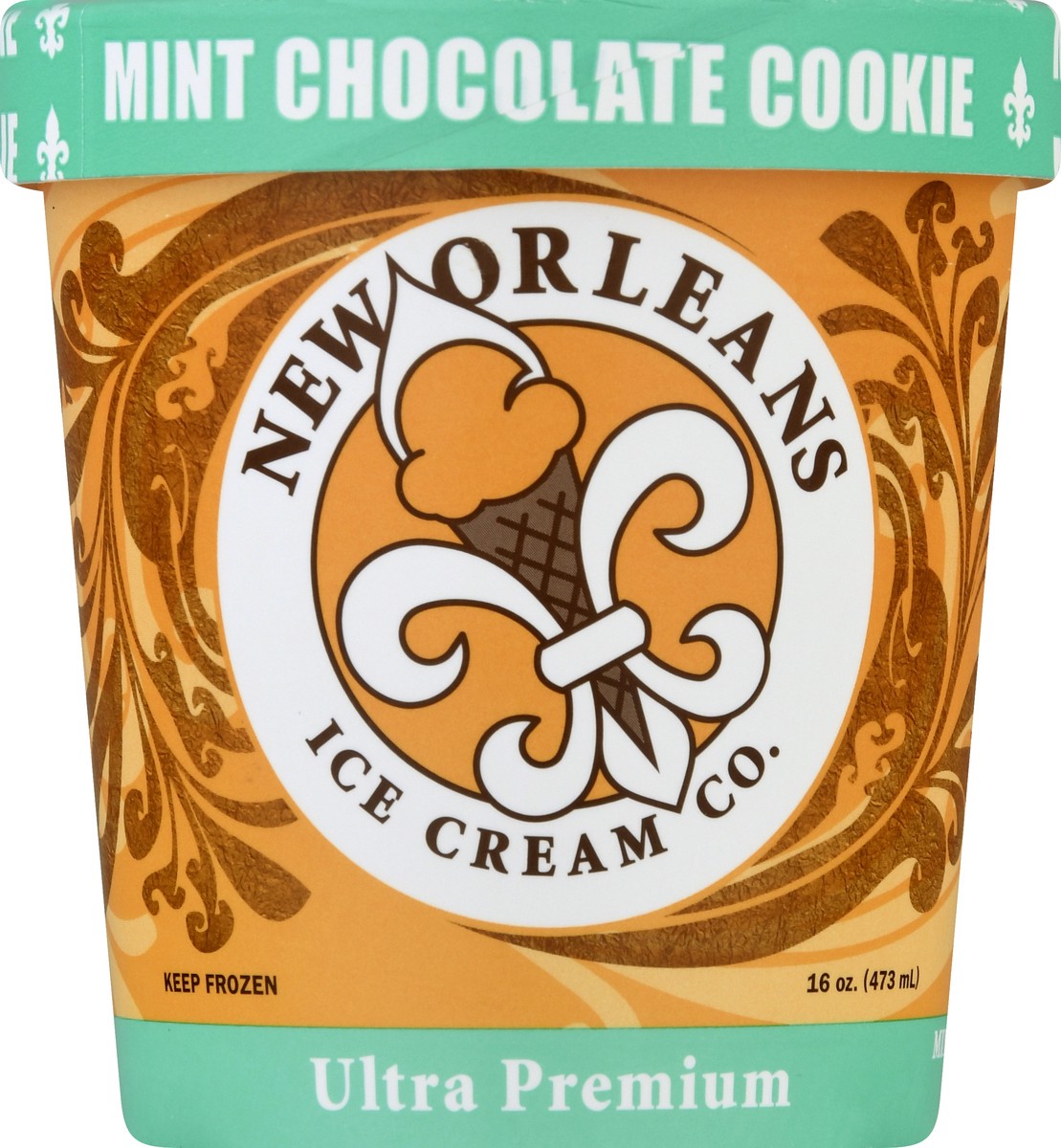 slide 6 of 10, New Orleans Ice Cream Co. Ultra Premium Mint Chocolate Cookie Ice Cream 16.0 oz, 16 oz