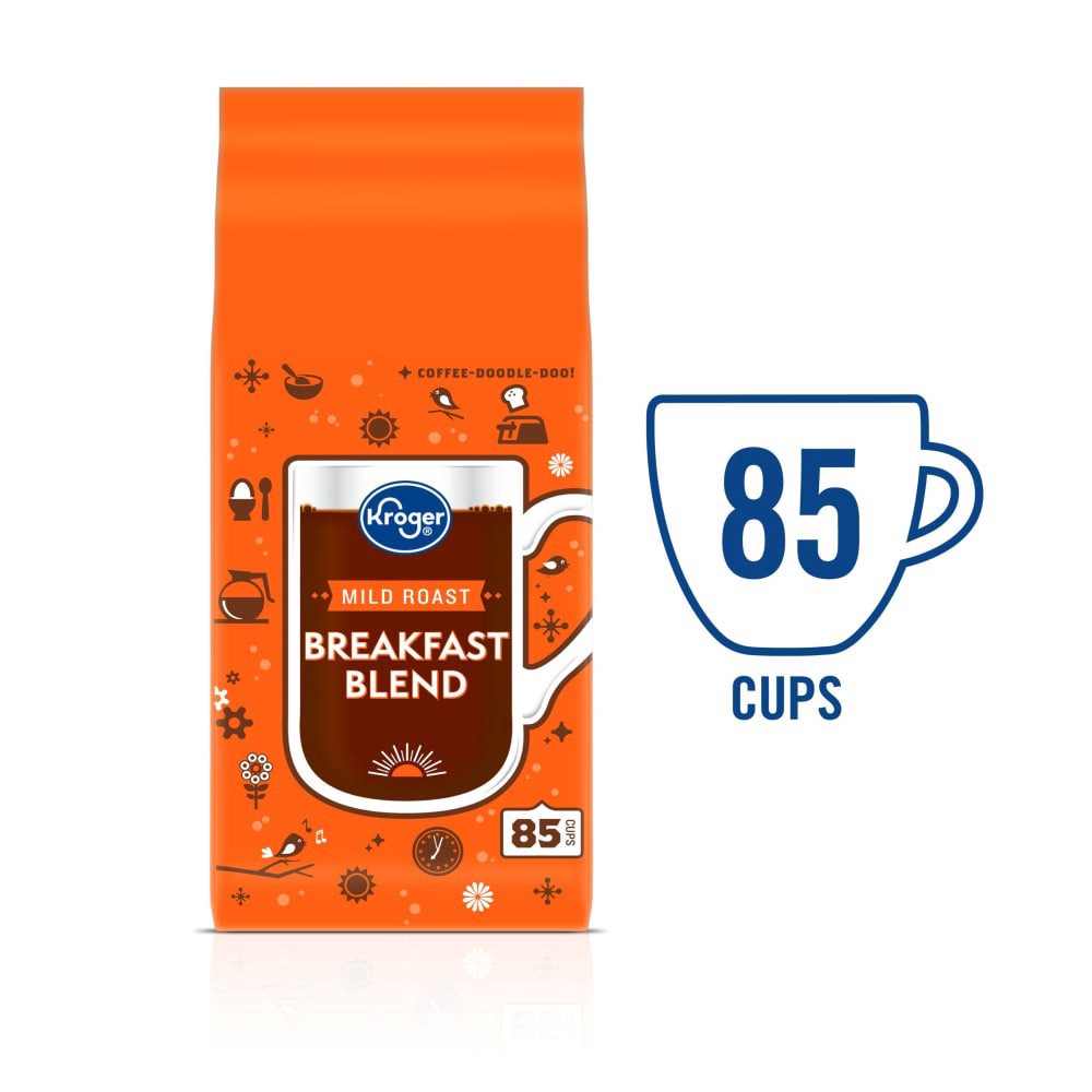 slide 5 of 5, Kroger Medium Roast Breakfast Blend Ground Coffee- 11 oz, 11 oz