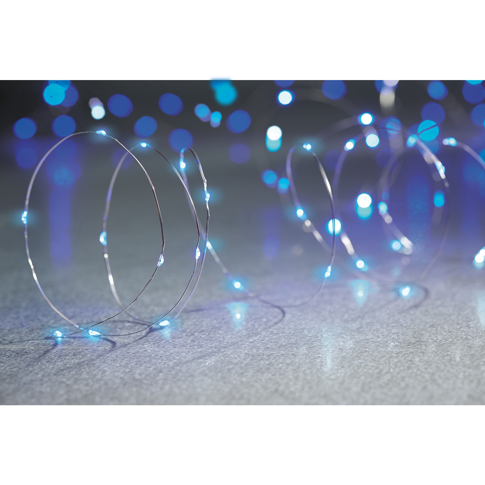 slide 4 of 5, 40ct. Blue Silver Wire Led String Lights By Ashland, 40 ct