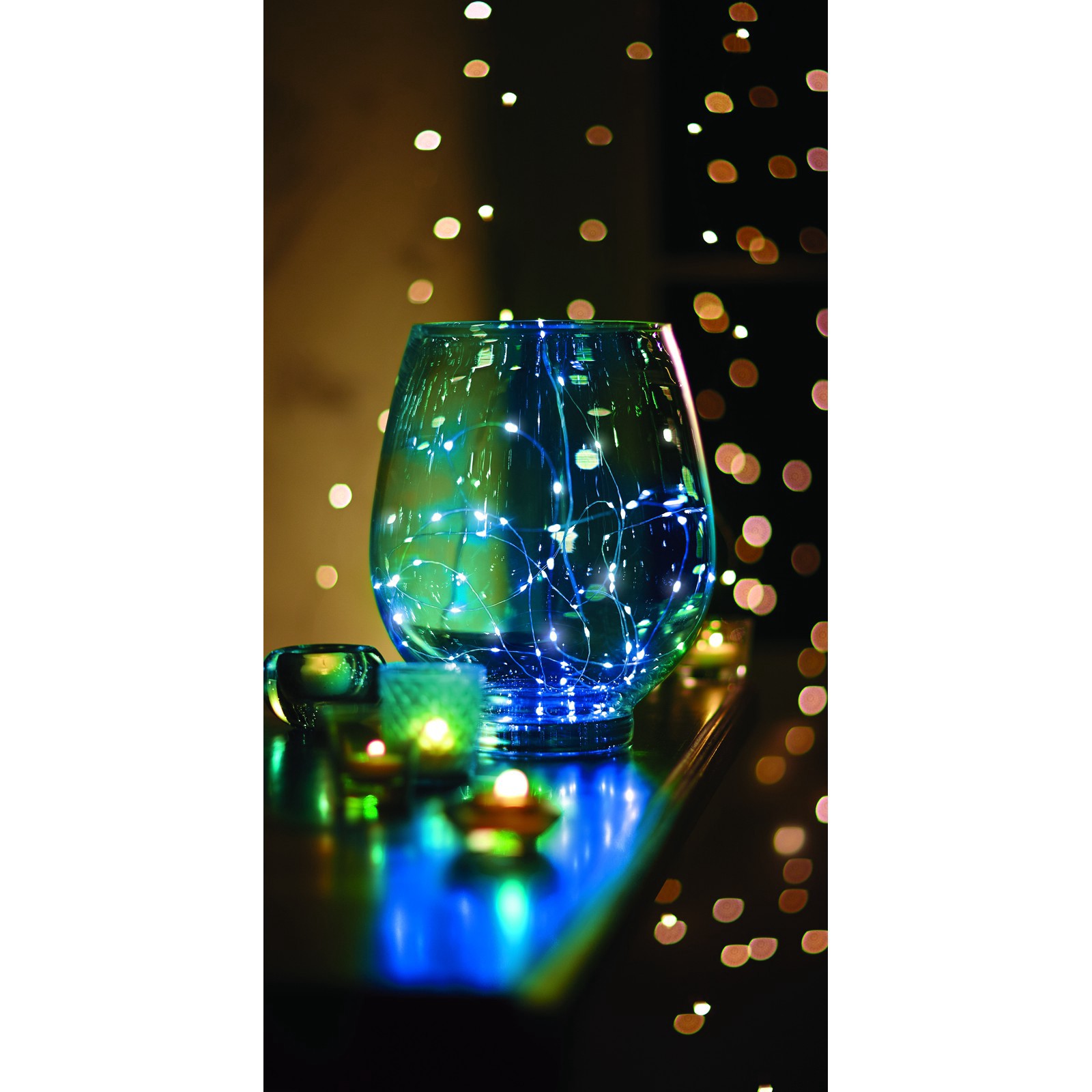 slide 3 of 5, 40ct. Blue Silver Wire Led String Lights By Ashland, 40 ct