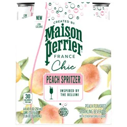 Maison Perrier Chic Peach Spritzer, 8.45 FL OZ Can (4 Count)
