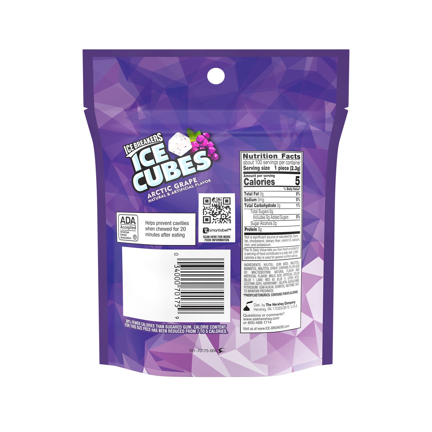 slide 2 of 9, Ice Breakers Gum, Sugar Free, Arctic Grape, 100 ct