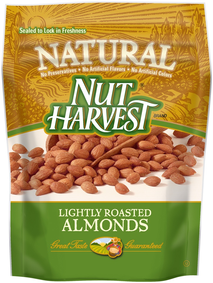 slide 1 of 1, Nut Harvest Natural Lightly Roasted Almonds, 6 oz