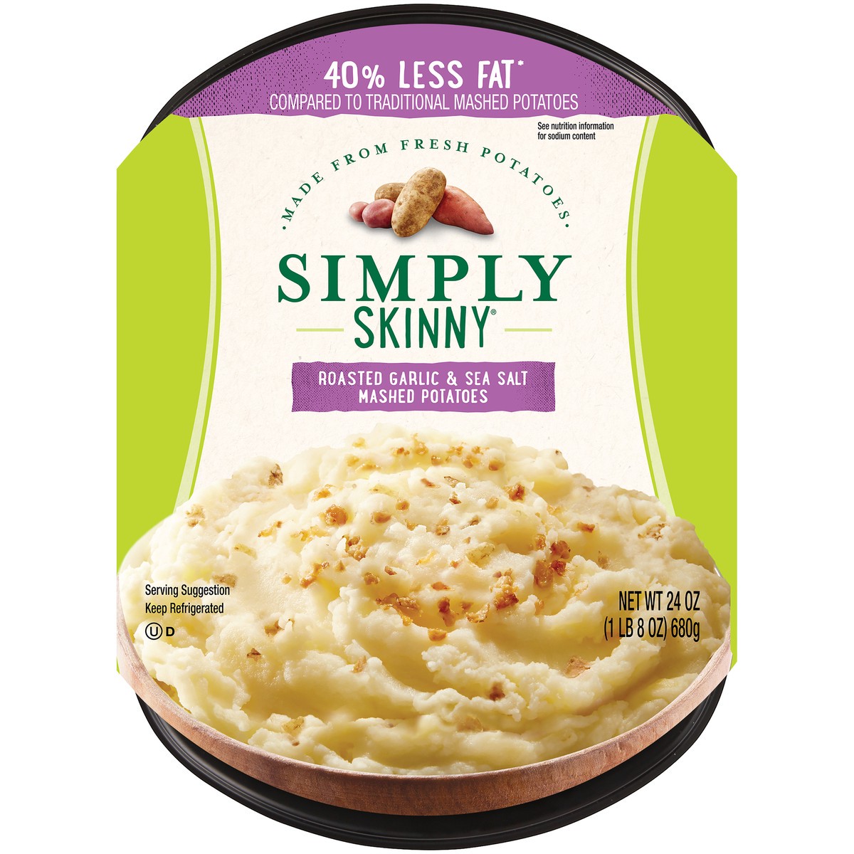 slide 4 of 7, Simply Skinny Simply Potatoes Mashed Potato Grlc/Ssalt, 24 oz