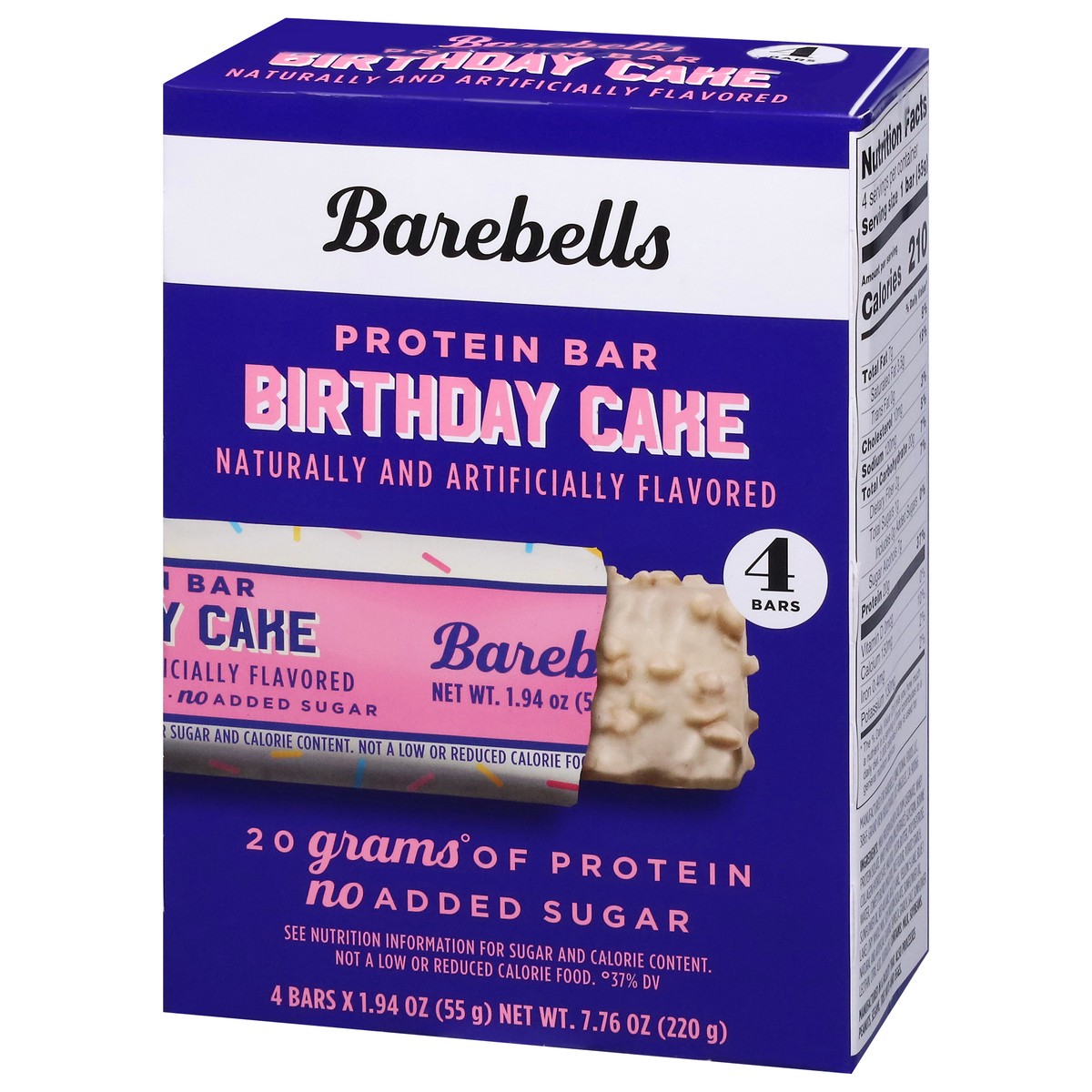 slide 12 of 13, Barebells - 20g Protein Bar Birthday Cake (4 Count), 