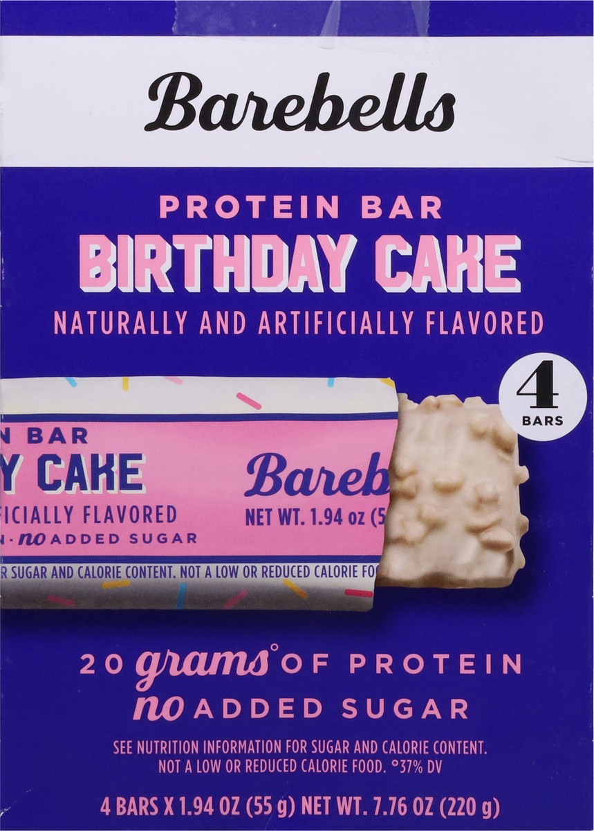 slide 2 of 13, Barebells - 20g Protein Bar Birthday Cake (4 Count), 
