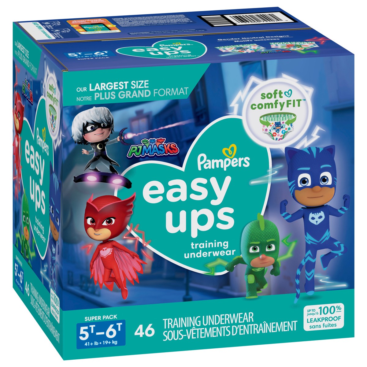 slide 7 of 9, Pampers Easy Ups Training Underwear Boys Size 7 5T6T, 46 Count, 46 ct