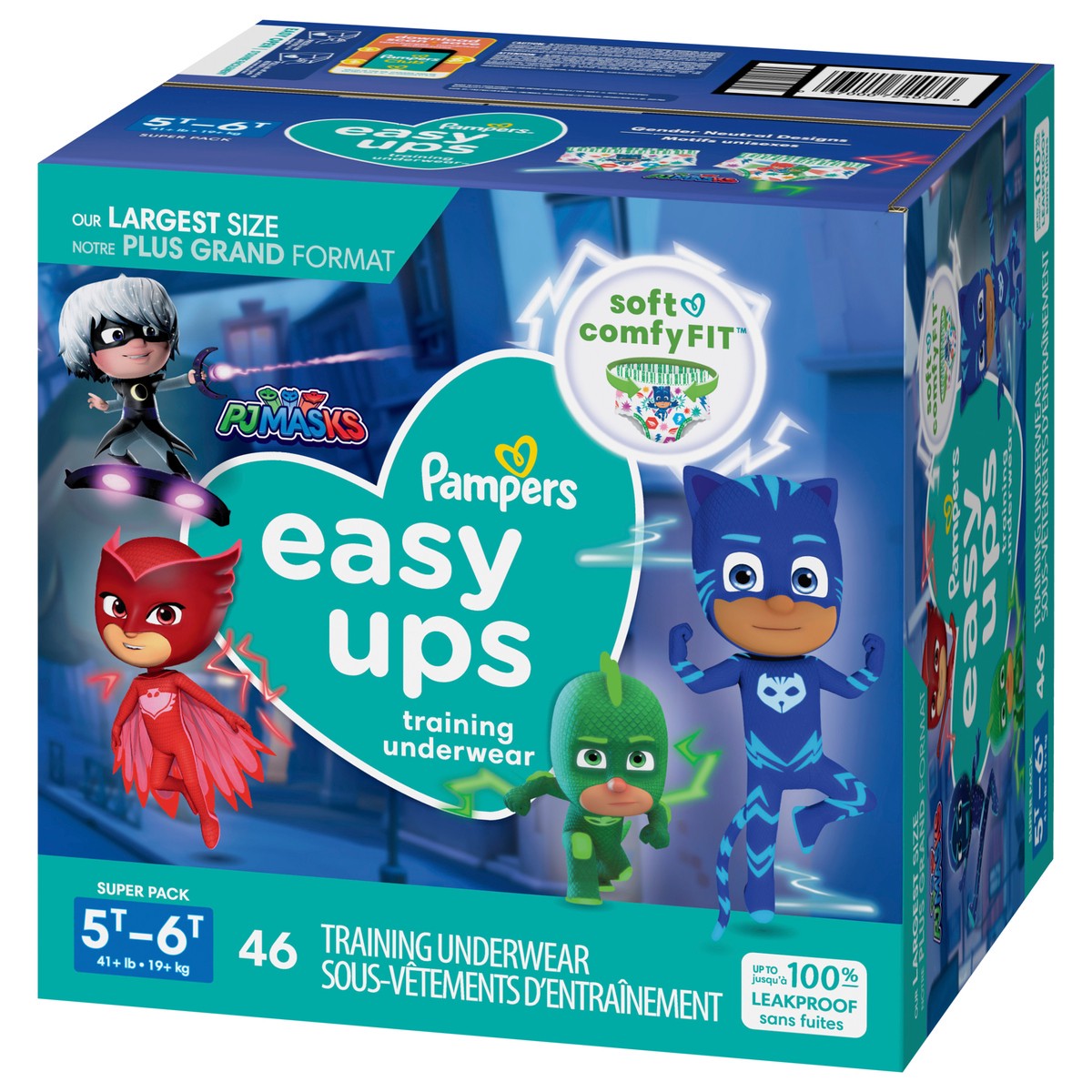 slide 8 of 9, Pampers Easy Ups Training Underwear Boys Size 7 5T6T, 46 Count, 46 ct