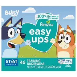 Pampers Easy Ups Training Underwear Boys Size 7 5T6T, 46 Count
