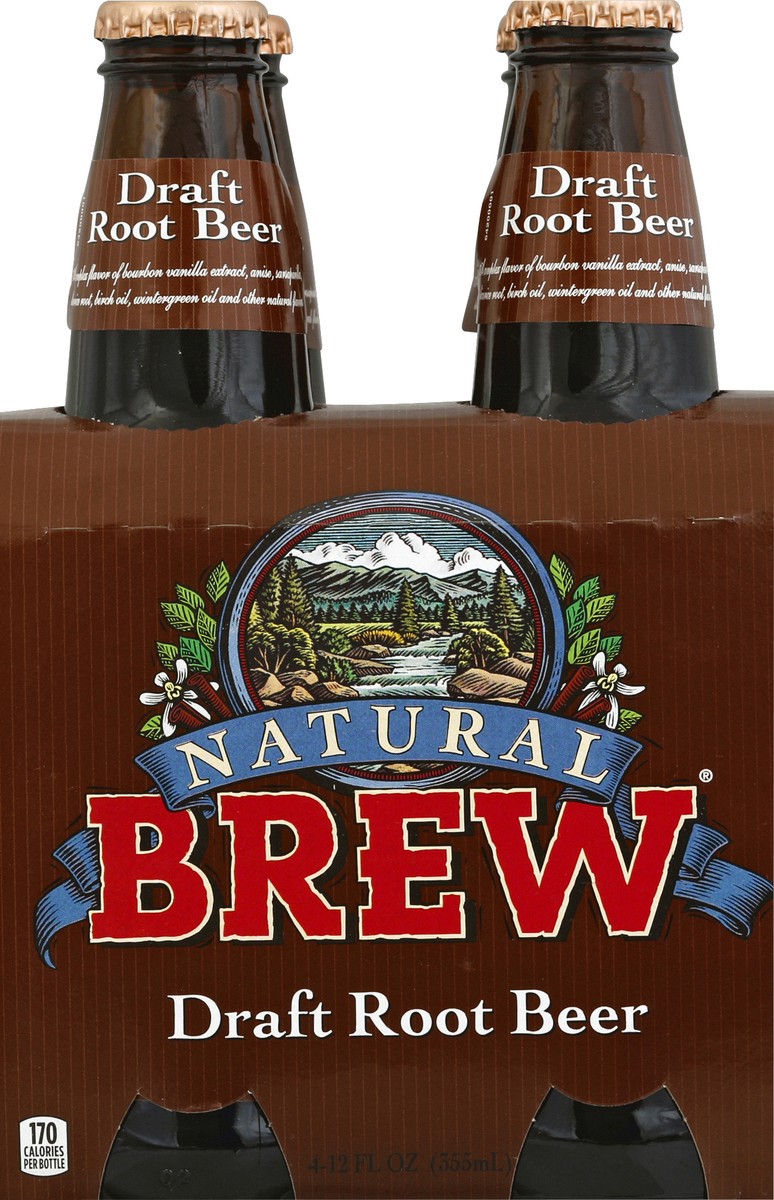 slide 5 of 6, Natural Brew Draft Root Beer, 4 ct; 12 fl oz