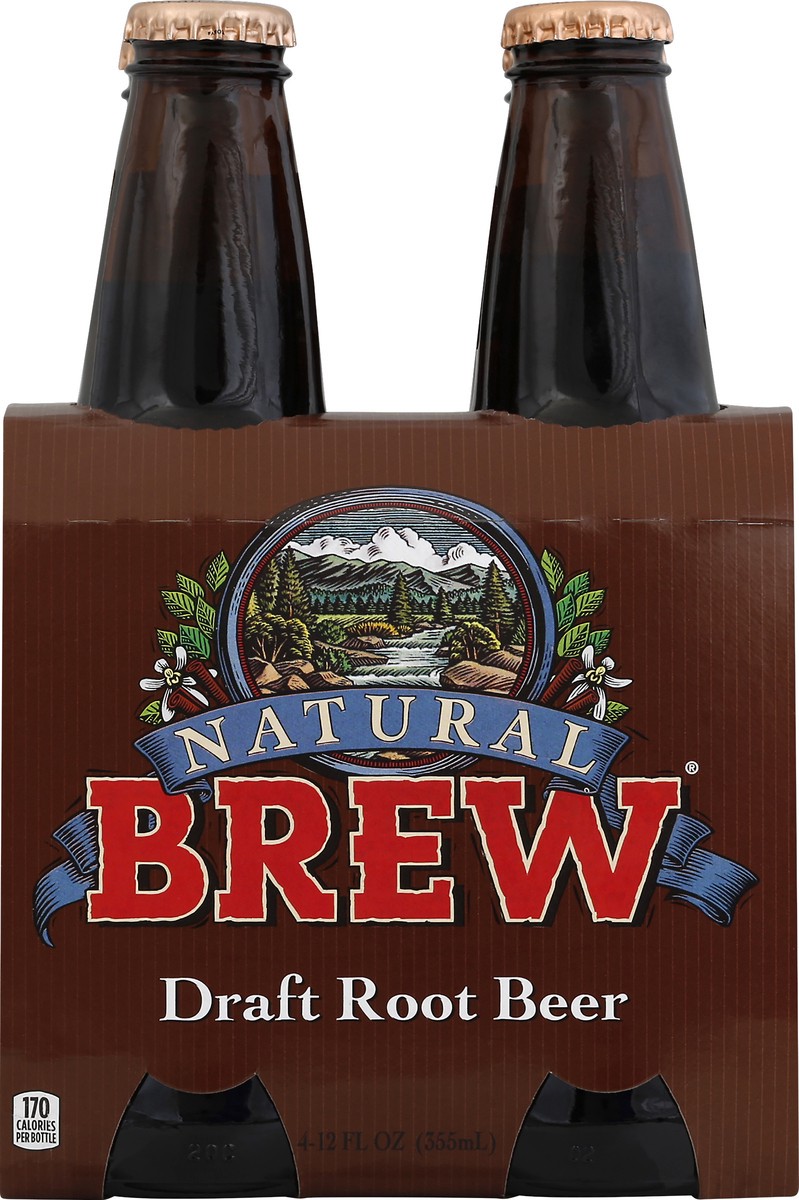 slide 6 of 6, Natural Brew Draft Root Beer, 4 ct; 12 fl oz