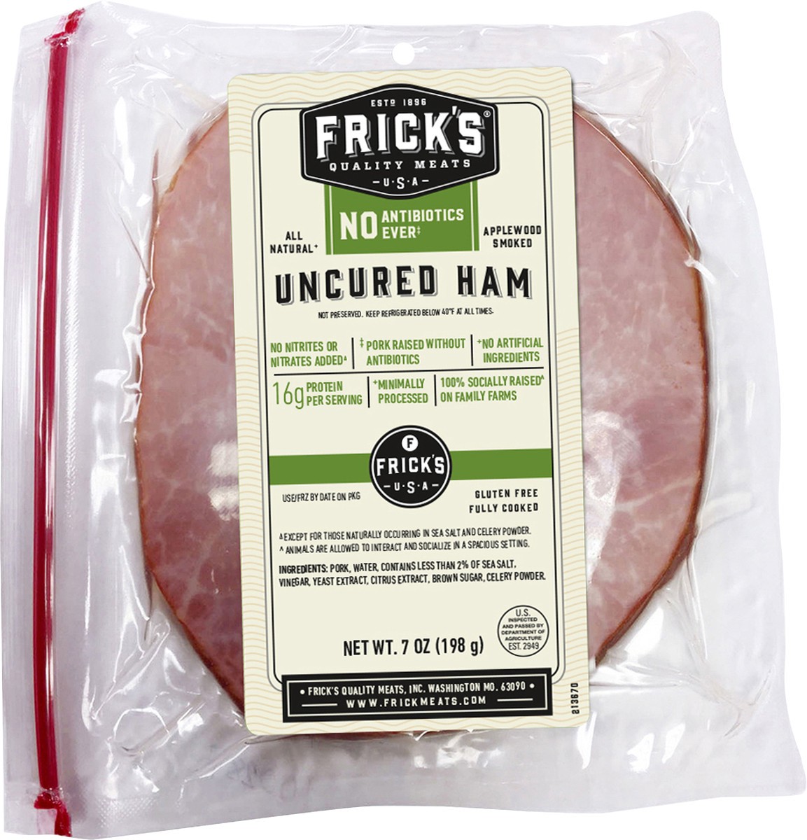 slide 2 of 7, Frick's Uncured Ham, 1 ct