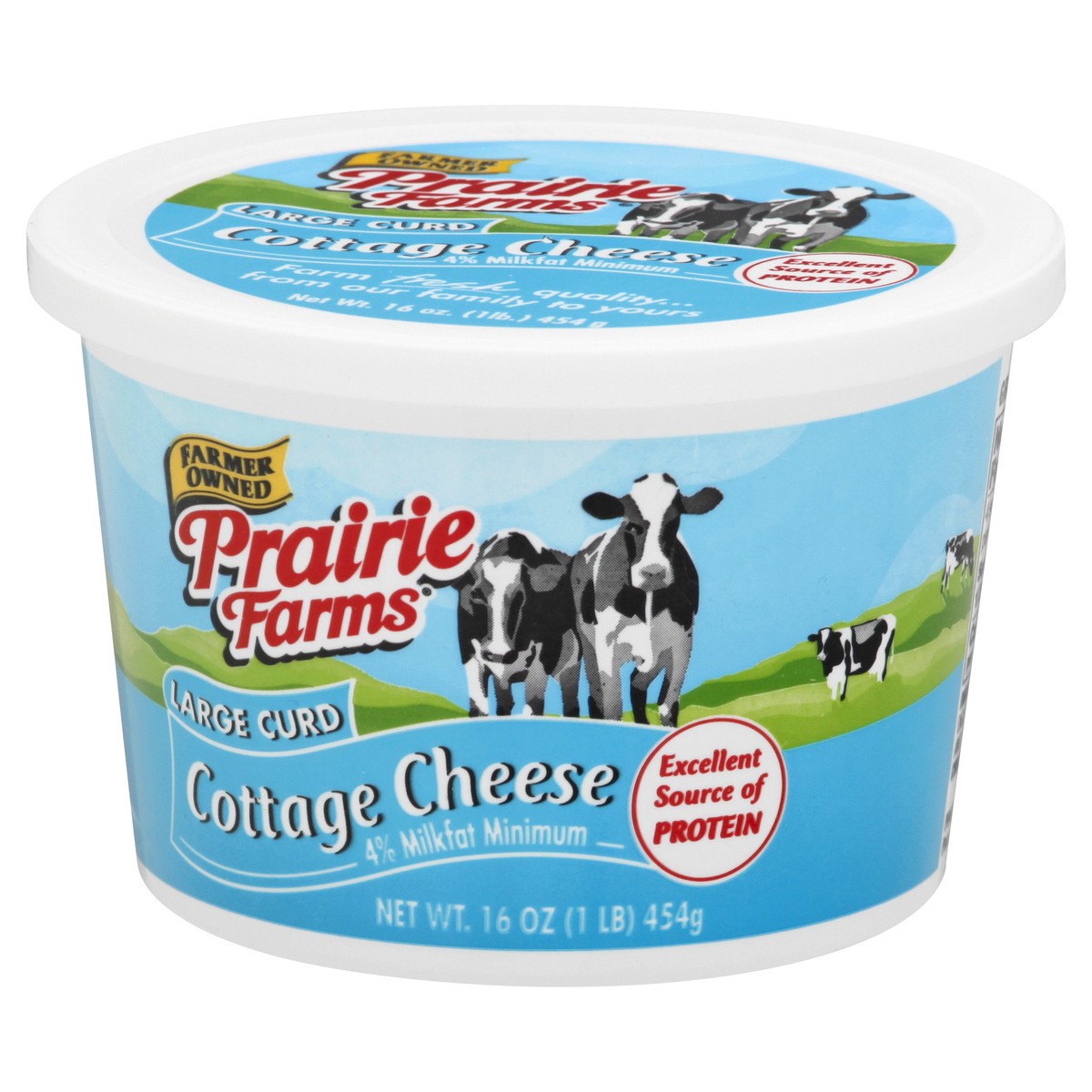 slide 10 of 12, Prairie Farms Large Curd 4% Milkfat Minimum Cottage Cheese 16 oz, 16 oz