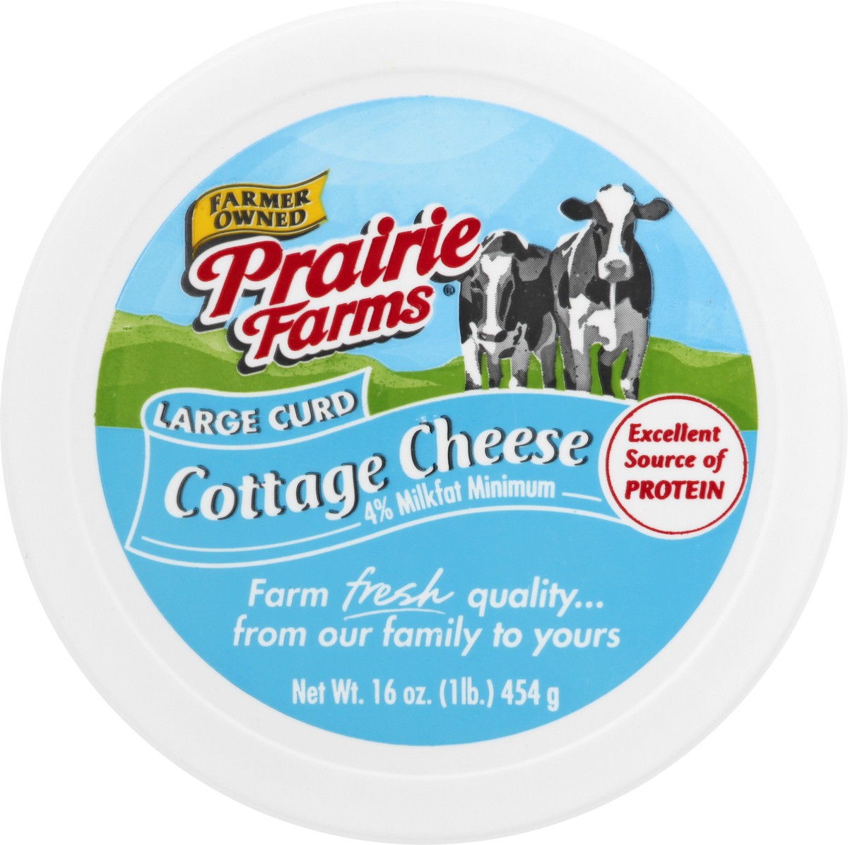 slide 4 of 12, Prairie Farms Large Curd 4% Milkfat Minimum Cottage Cheese 16 oz, 16 oz