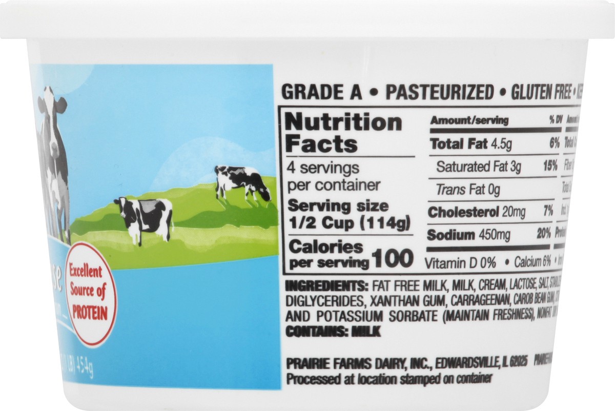 slide 12 of 12, Prairie Farms Large Curd 4% Milkfat Minimum Cottage Cheese 16 oz, 16 oz