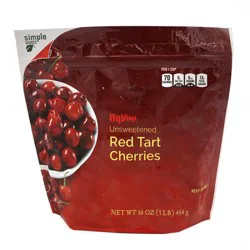 Hy-vee Freshly Frozen Unsweetened Red Tart Cherries