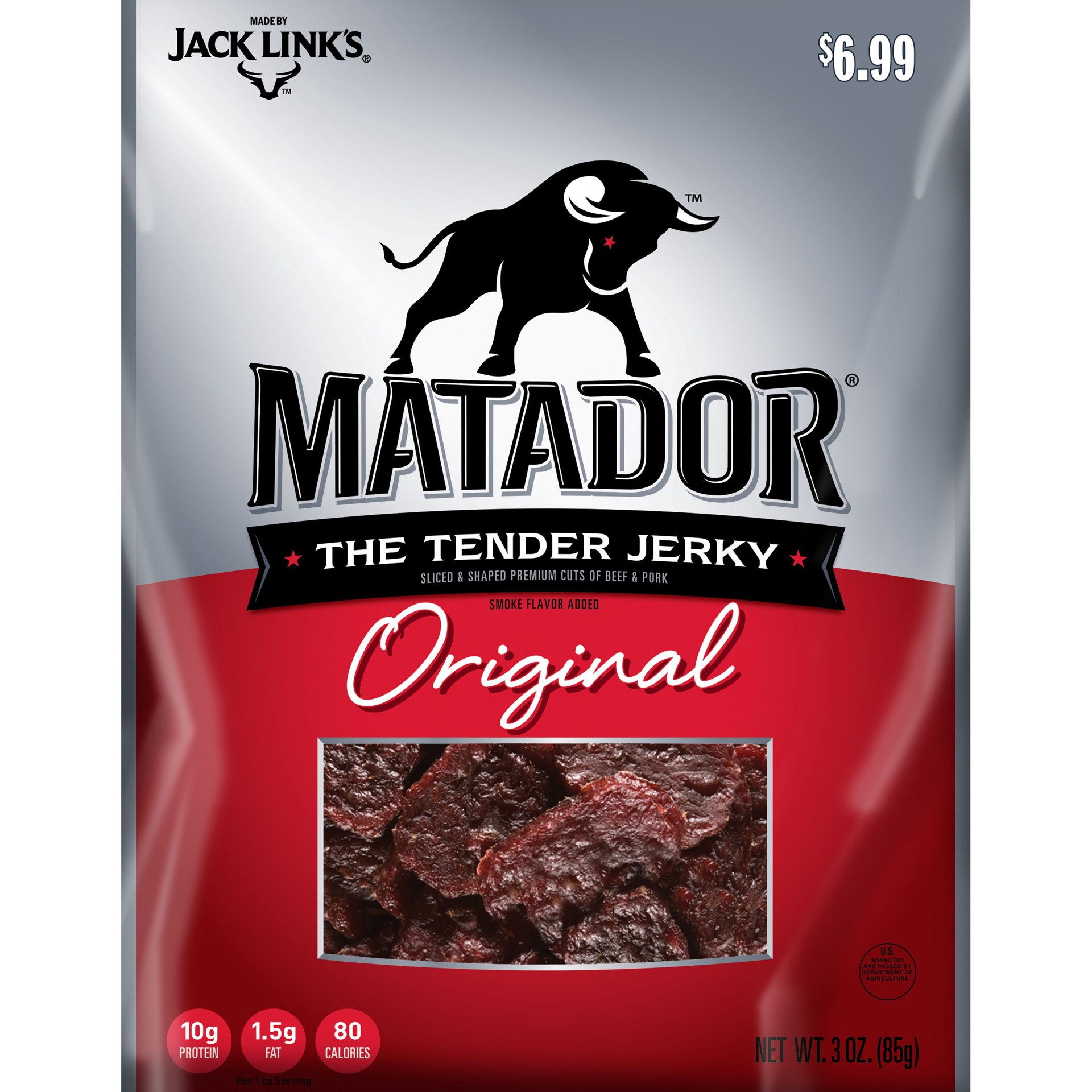 slide 1 of 1, Matador Original Jerky, 3 oz