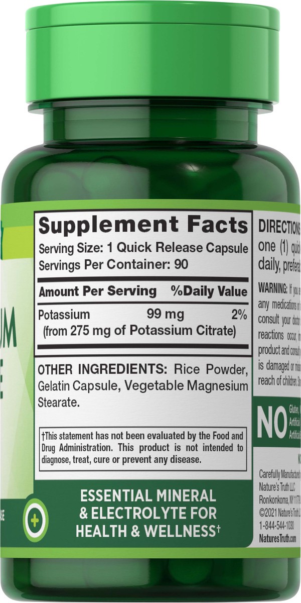 slide 2 of 5, Nature's Truth Potassium Citrate 275 mg, 90 ct